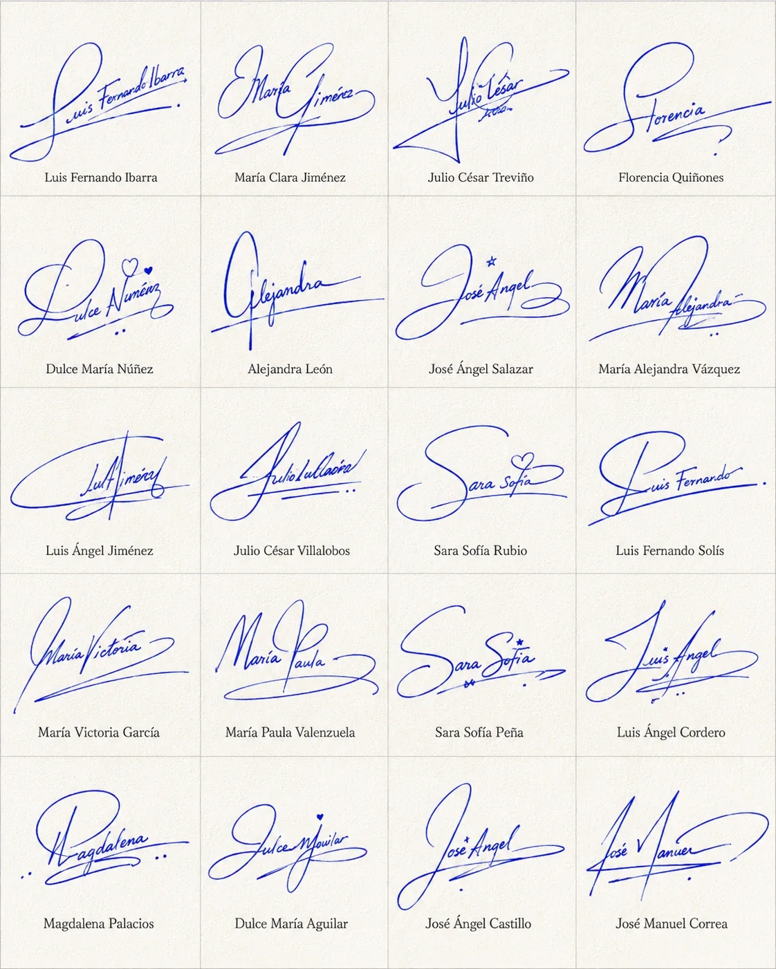Cómo Hacer una Firma con Nombre y Apellido Collage de firmas con nombre y apellido en estilo manuscrito.