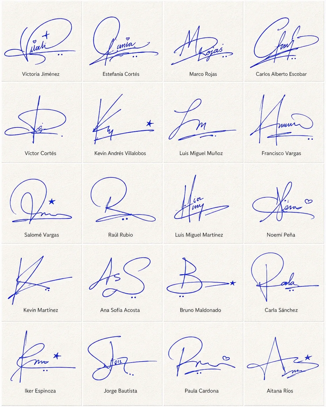 Cómo Inventar una Firma Original desde Cero Collage de ideas para inventar una firma original desde cero.
