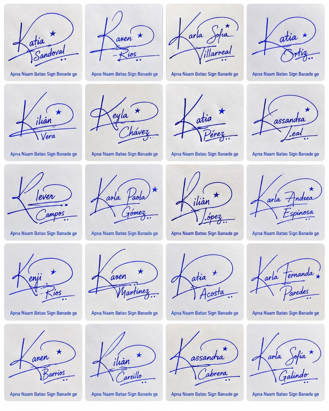 Firmas con la letra K manuscritas originales Collage de firmas con la letra K para nombres latinos con ideas manuscritas originales.