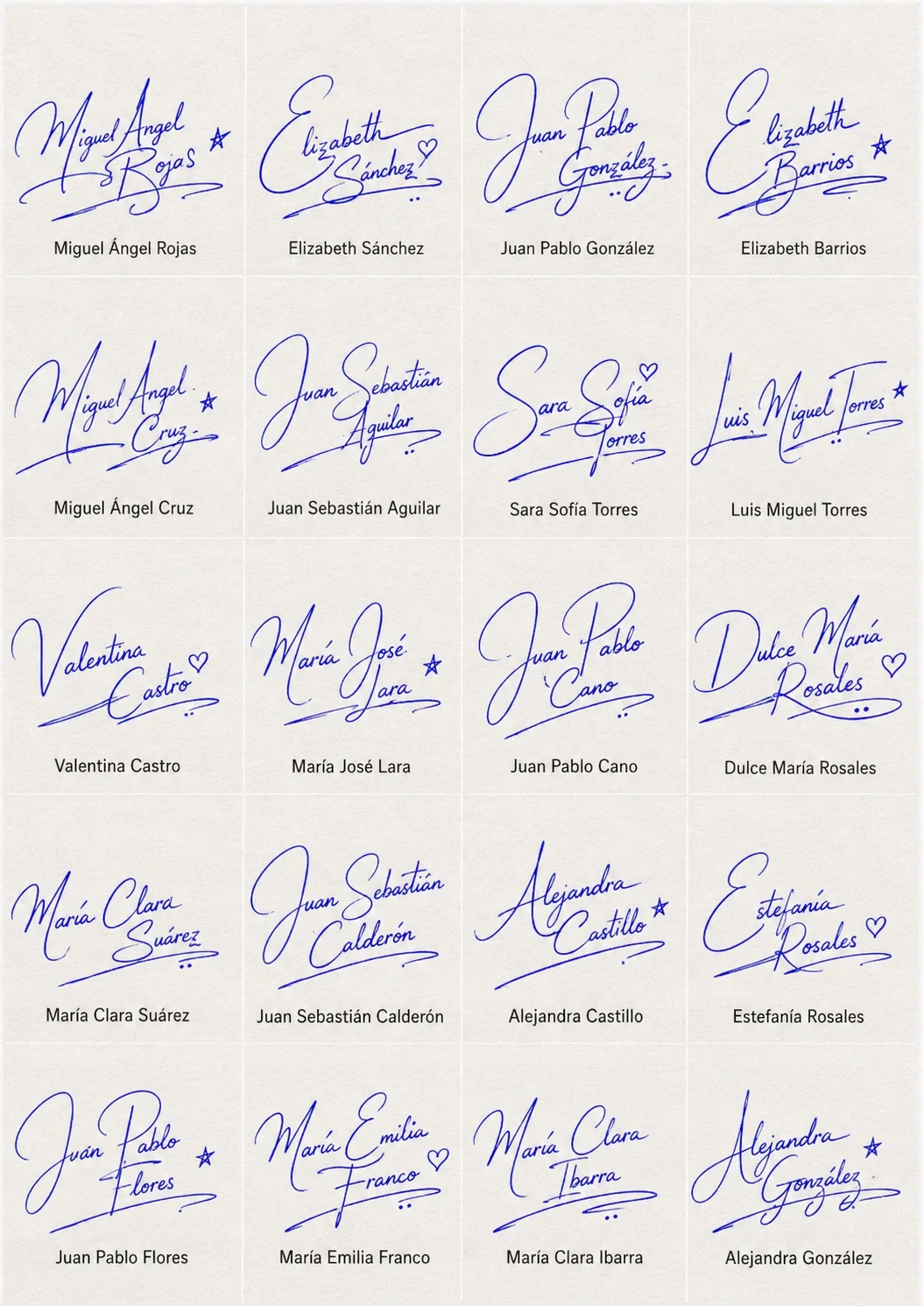 Firmas con Nombre Completo: Estilos Elegantes y Legibles Collage de firmas con nombre completo con estilos elegantes y legibles.