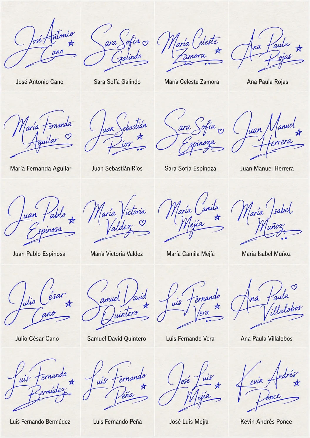 Firmas para Dos Nombres Collage de firmas para dos nombres con ideas manuscritas para nombre y segundo nombre.