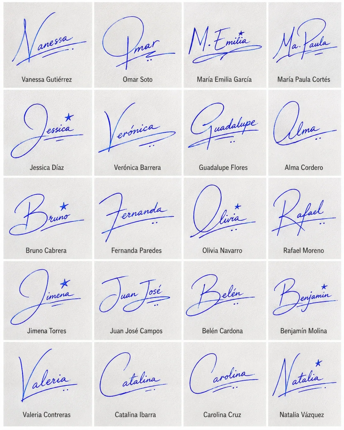 Firmas para INE simples y elegantes Collage de firmas para INE con diseños simples y elegantes para nombres latinos.