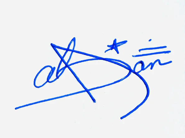Alana creative signature ideas handwritten signature example in blue ink