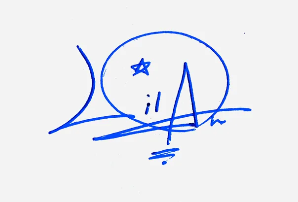 Lilah creative signature ideas handwritten signature example in blue ink