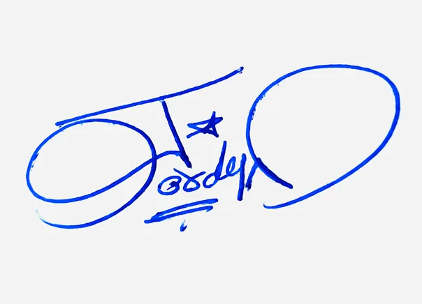 Jordyn creative signature ideas handwritten signature example in blue ink