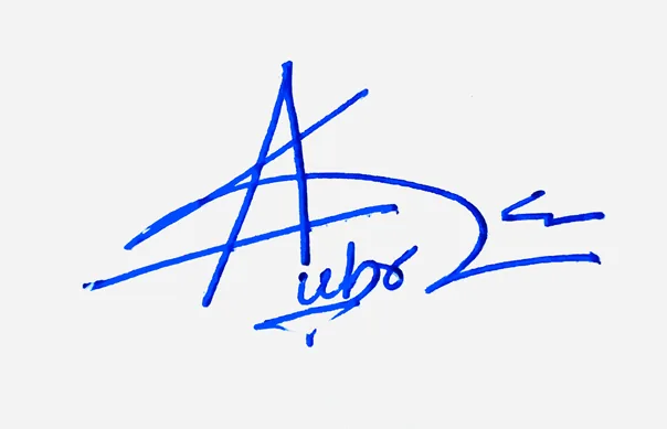 Aubree creative signature ideas handwritten signature example in blue ink
