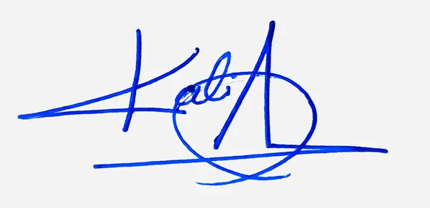 Kali cursive name signature ideas handwritten signature example in blue ink
