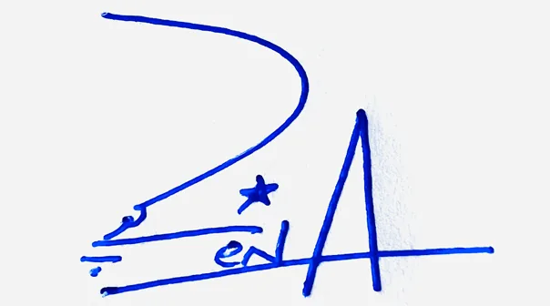 Lena cursive name signature ideas handwritten signature example in blue ink