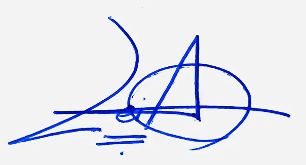Leia cursive name signature ideas handwritten signature example in blue ink
