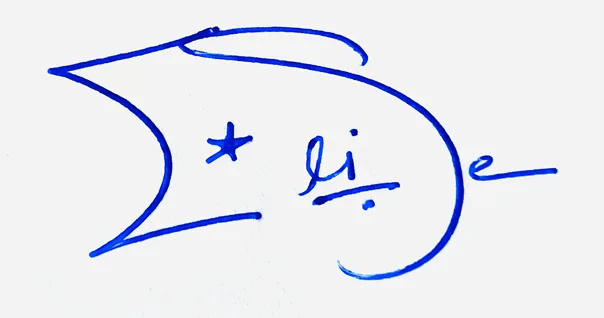 Elise cursive name signature ideas handwritten signature example in blue ink