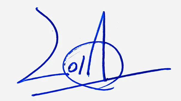 Lola cursive name signature ideas handwritten signature example in blue ink
