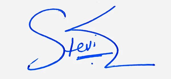 Stevie cursive name signature ideas handwritten signature example in blue ink