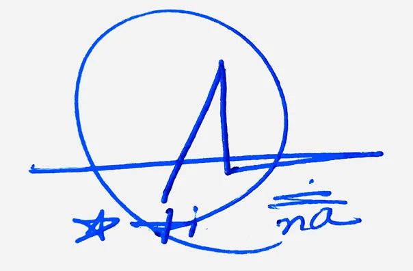 Aitana handwritten signature example in blue ink on white background