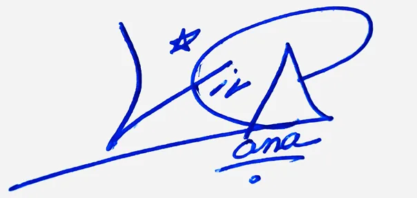 Viviana handwritten signature example in blue ink on white background