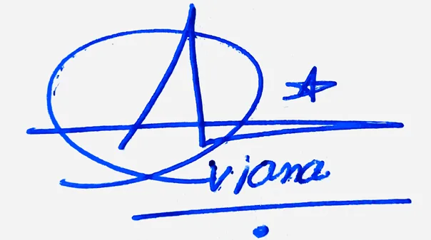 Avianna Name Handwritten Online handwritten signature example in blue ink on white background