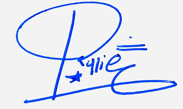 Rylie Name Handwritten Online handwritten signature example in blue ink on white background