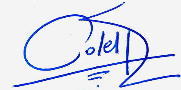 Colette Name Handwritten Online handwritten signature example in blue ink on white background