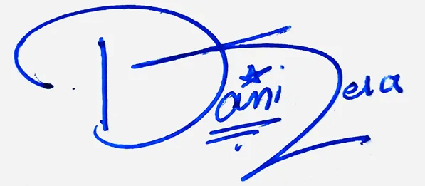 Daniella Name Handwritten Online handwritten signature example in blue ink on white background