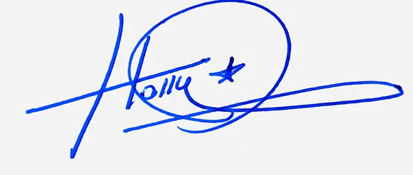 Holly Name Handwritten Online handwritten signature example in blue ink on white background