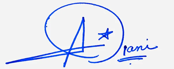 Ailani Name Handwritten Online handwritten signature example in blue ink on white background