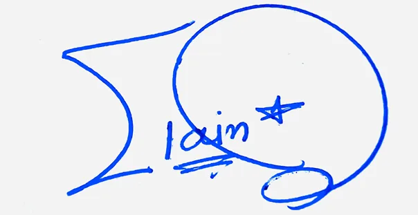 Elaine Name Handwritten Online handwritten signature example in blue ink on white background