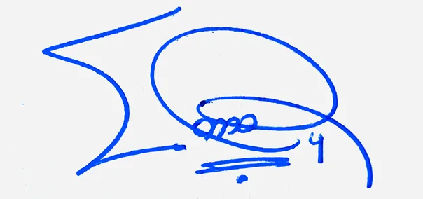 Emory Name Handwritten Online handwritten signature example in blue ink on white background