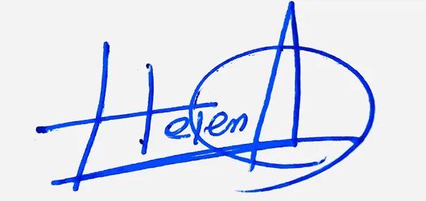 Helena Name Handwritten Online handwritten signature example in blue ink on white background
