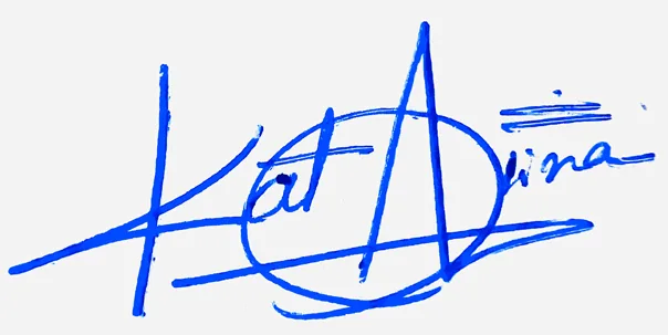 Katalina Name Handwritten Online handwritten signature example in blue ink on white background