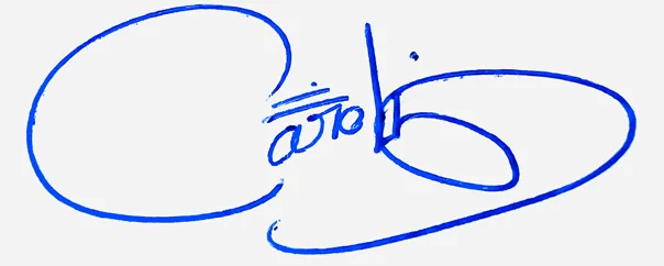 Carolina Name Handwritten Online handwritten signature example in blue ink on white background