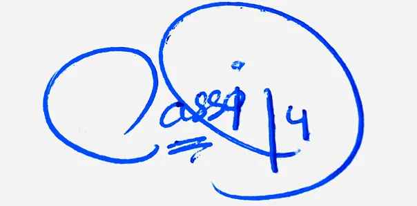 Cassidy Name Handwritten Online handwritten signature example in blue ink on white background