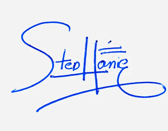 Stephanie online signature ideas handwritten signature example in blue ink