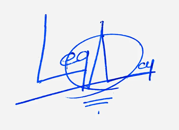 Legacy online signature ideas handwritten signature example in blue ink
