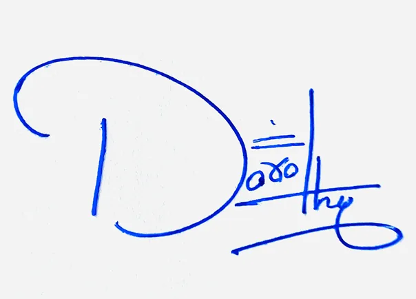 Dorothy online signature ideas handwritten signature example in blue ink