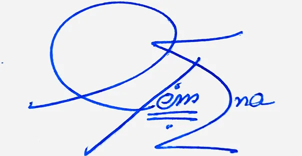 Jimena online signature ideas handwritten signature example in blue ink