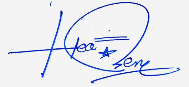 Heaven online signature ideas handwritten signature example in blue ink