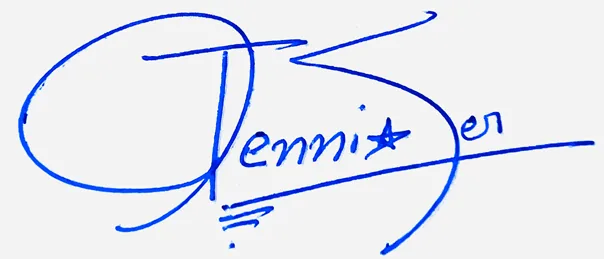 Jennifer online signature ideas handwritten signature example in blue ink