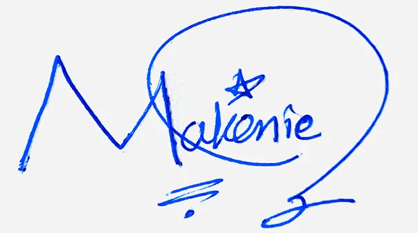 Makenzie online signature ideas handwritten signature example in blue ink