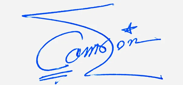 Cameron online signature ideas handwritten signature example in blue ink