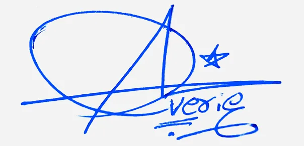 Averie online signature ideas handwritten signature example in blue ink