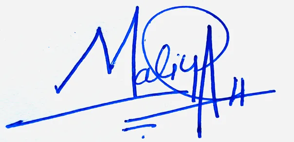 Maliyah signature making ideas handwritten signature example in blue ink