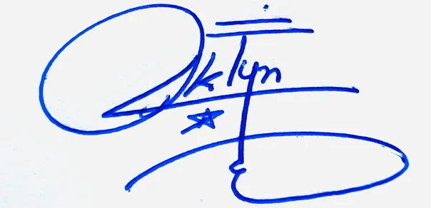Oaklyn signature making ideas handwritten signature example in blue ink