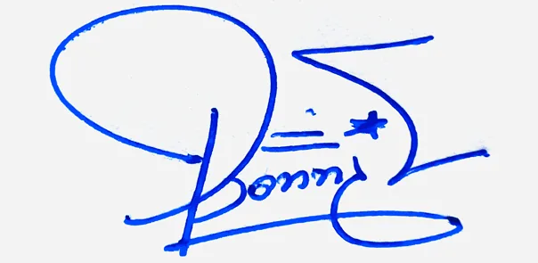 Bonnie signature making ideas handwritten signature example in blue ink