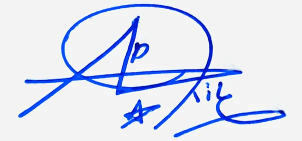 April signature making ideas handwritten signature example in blue ink