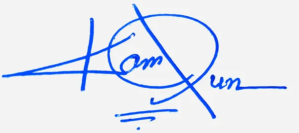 Kamryn signature making ideas handwritten signature example in blue ink