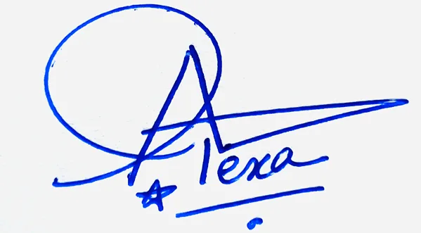 Alexa signature making ideas handwritten signature example in blue ink