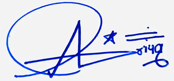 Ariya signature making ideas handwritten signature example in blue ink