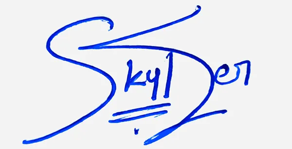 Skyler signature making ideas handwritten signature example in blue ink