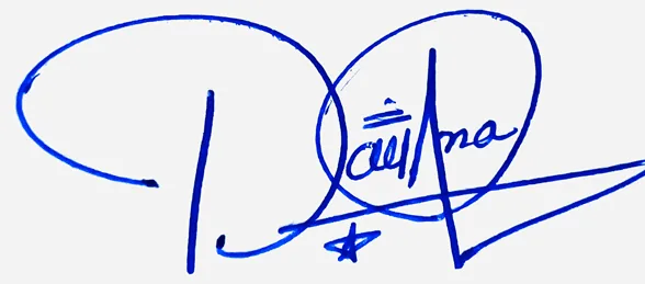 Dayana signature making ideas handwritten signature example in blue ink