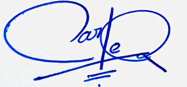 Carter signature making ideas handwritten signature example in blue ink