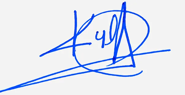 Kyla signature making ideas handwritten signature example in blue ink